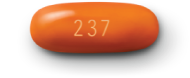 Single round orange 237 mg BID JATENZO® softgel capsule.